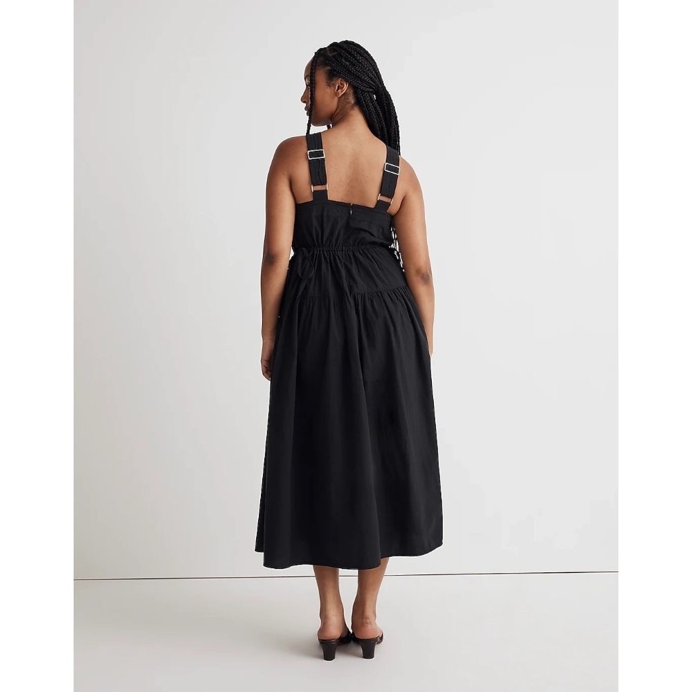 Madewell Poplin Tiered Midi Dress - Size 4 - Picture 9 of 12